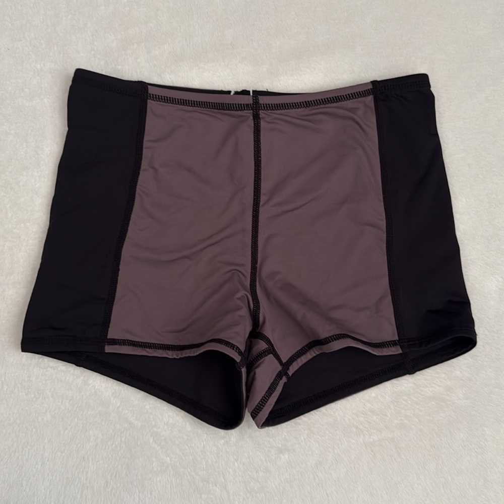 L*Space | Verona Reversible Swim Short Active Bikini Bottom Black/Purple (S) - Picture 9 of 16